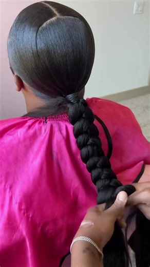 Braided ponytail #ponytailtutorial #ponytailhairstyle #braidedponytail #fyp #hairtok