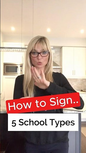 Signing 5 Types of Schools 🎒┃Learn Sign Language┃ #asl #learnasl #shortsviral