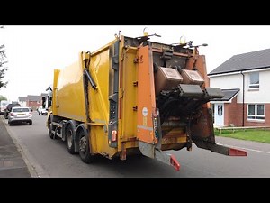 Faun Variopress Bin Lorry Collecting Food and Garden Waste