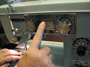 DRESSMAKER 2000 Sewing Machine info Video #13 Straight stitch between straight & zig zag