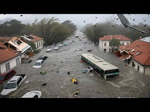 Chaos in Croatia and Germany today! A powerful storm brought flash floods and large hail