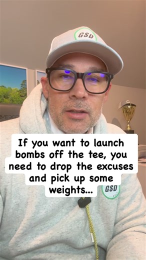 GSD Golf on Instagram: "**🔥 HOT TAKE FRIDAY 🔥** Want to hit the ball farther off the tee? Stop living on the range and start living in the weight room. 💪 Yeah, I said it! If you want to add serious yardage, it’s not just about new clubs or swing tweaks—it’s about strength and power. Look at the pros: Rory, Brooks, Tiger—they’re not skipping leg day! Building strength (the right way!) helps your swing, boosts your speed, and keeps you injury-free. Squats, deadlifts, core work, and explosive mo