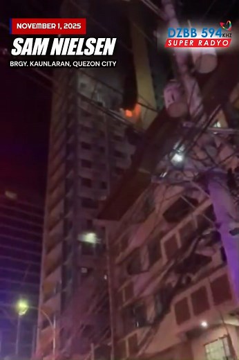 856K views · 4.5K reactions | Patuloy na inaapula ang sunog sa bahagi ng isang condominium building sa N. Domingo St., Brgy. Kaunlaran, Quezon City, ngayong araw, Nov. 1, 2025. | via Sam Nielsen, DZBB/GMA Integrated News | GMA News | Facebook