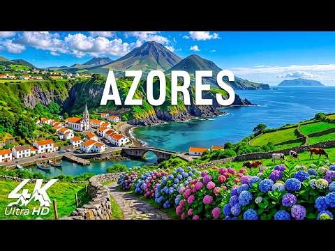 Azores Portugal 4K Ultra HD – Verdant Hills | Crystal Lagoons, Lush Forests, and Charming Cottages