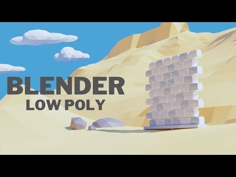 Blender Low Poly Game Asset || Stone wall - 01 ||