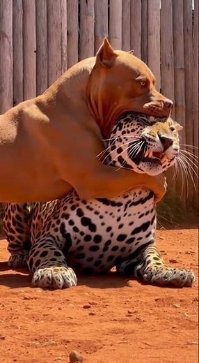 Pitbull vs. Leopard: The Ultimate Power Struggle! 😱