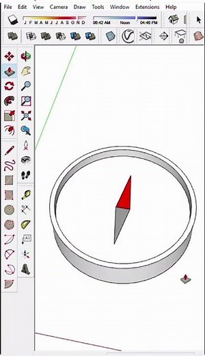 Simple compass in sketchup #howtousesketchup #sketchup #sketchupmodeling