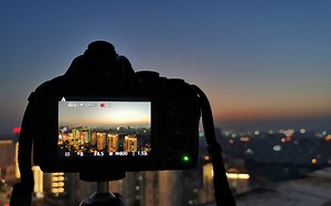 尼康D5600/延时摄影/黄昏/从日落西山到华灯初上