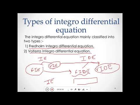 Introduction to Integro Differential equation