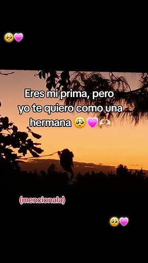 Eres mi prima pero te quiero como una hermana 🥺💗