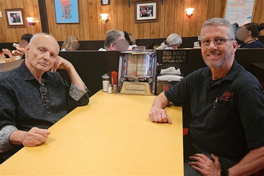 'The Sopranos' creator David Chase returns to diner where infamous final scene was shot