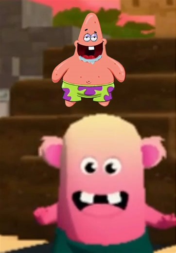 recreating Patrick Star in Dojo Islands!! How'd I do??? 🪨⭐️🐟 #spongebob #patrickstar