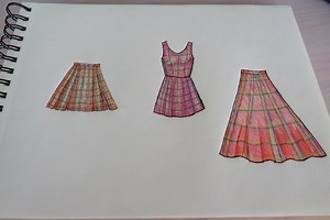 Cómo dibujar estampado cuadros escoceses