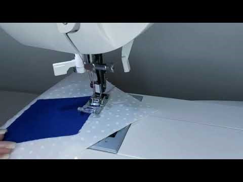 How to use the needle stop function on the fabric | Patchwork 7285