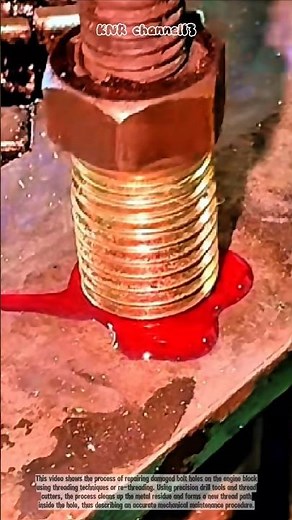 Thread Repair Process on machine block holes#shorts #satisfying #welding #working