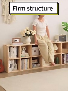 12-Cube Storage Shelf Bookcase-Solid Wood Cube Storage Organizer,Vertical or Horizontal Bookcase for Living Room/Office, Display Cabinet,Farmhouse Style/Home Decor Storage Cubes (12-Cubes)