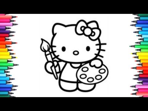 How To Draw Cute Kitty Coloring for Kids | Adorable Cartoon Cat Art Activity | Easy Step by Step