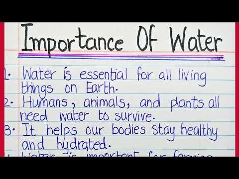 Essay on Importance of Water in English || Importance of Water essay in English