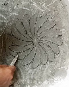 How to make cement flower fan | Andris Brick Art