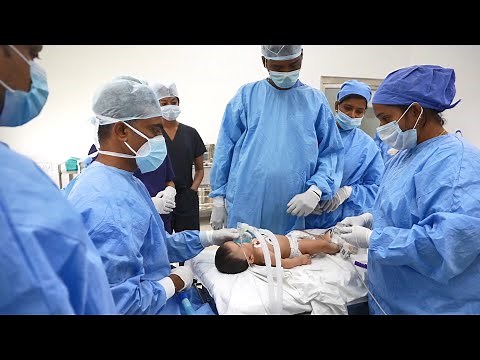 Cute Angel Baby Going into Deep Sleep Anesthesia