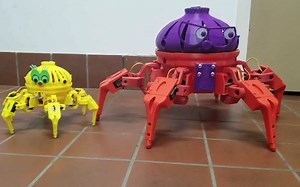 蠢萌，两个章鱼机器人跳舞！