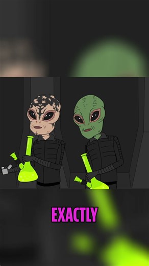 Aliens in Restricted Area - Should They Smoke the Stickiest Buds? #alien #memes #funny #animation