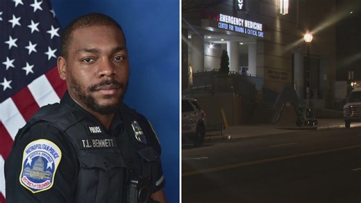 MPD announces the death of DC Officer Terry Bennett after being hit in line-of-duty crash on I-695