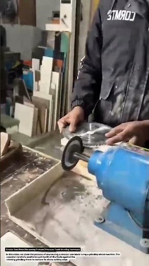 Circular Saw Blade Sharpening Process | Precision Tooth Grinding Technique.