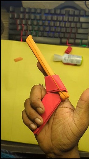 paper gun automatic 😱 #diy #moneysavingidea #paperart #art