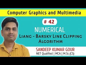 Numerical on Liang Barsky line clipping algorithm | Computer graphics and multimedia