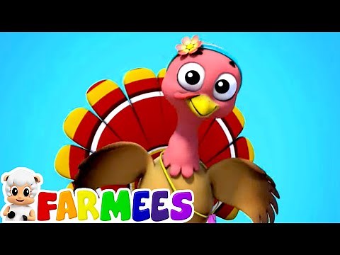 Thanksgiving Song - Turkey Finger Family | Turkey Song for Babies | Nursery Rhymes - Farmees