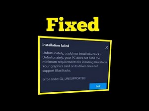 Fixed! BlueStacks 4/5 gl unsupported error
