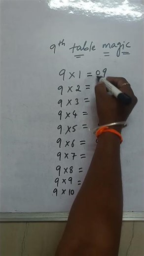 9th table simple way to write and remember
