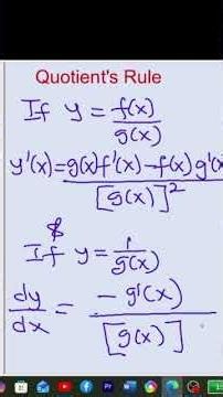 How to Solve the Quotient Rule in Seconds! #shorts #maths