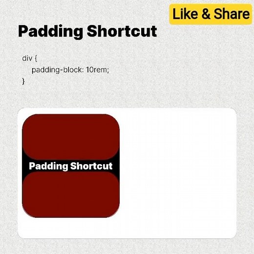 ⚙️ Padding Shortcut #css #html #javascript #js #tips #tricks #webdevelopment #programming #coding