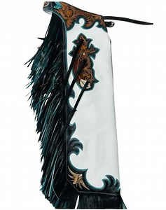 Hand-tooled Leather Rodeo Chaps | Custom Western Chaps | Fringe Bull Riding Gear. - Etsy