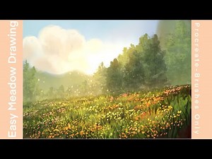 How to Paint a Magical Meadow in Procreate | Easy Background Landscape Painting Tutorial