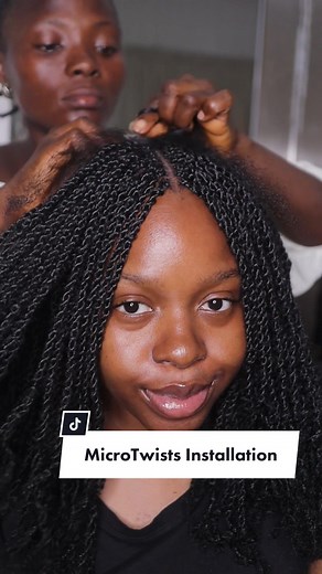 Getting MicroTwists installed on Natural hair with extensions. They give off faux sister locs/faux micro locs look! #microtwistsextensions #microtwistslocs #microtwisthairstyle #microlocstwist #microtwiststyles #microtwistsbraids #microtwisthairstyle