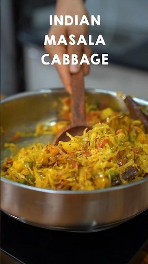 Indian Masala Cabbage 🥬 #food #recipe #cooking
