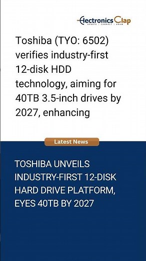 Toshiba Unveils 12-Disk HDD Breakthrough | 40TB Drives Coming by 2027 🚀 | Data Center Innovation