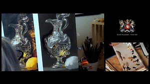 Exploration in Classical Painting Techniques - Detail of Still Life with a Silver Jug by Willem Kalf