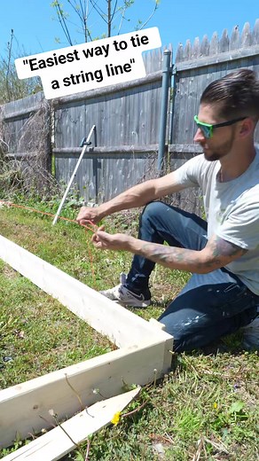 Here's the easiest way to tie a string line! Home improvement project | Isabel Camp