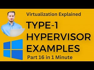 Virtualization Explained | Type 1 Hypervisor Examples | Part 16 in 1 Minute | Windows Server 2022