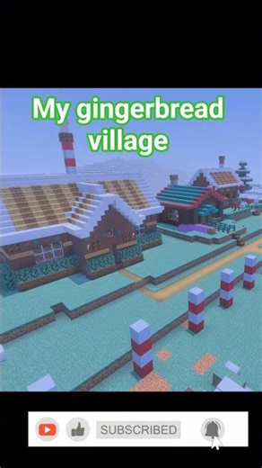 My gingerbread village #minecraft #minecraftbuild #short #shorts #christmas #xmas #minecrafthumor