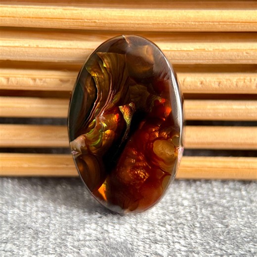 Mexican Fire Agate Pendant | Iridescent Agate Loose Stone | Jewelry Making Gemstone - Etsy Canada