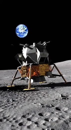 Realistic Moon Landing Module Liftoff from Lunar Surface | Spacewalk Reality