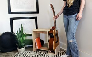 Guitar Stand & Stool--{1 Hour Scrap Wood Project with Free Plans!}