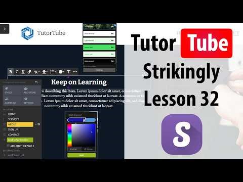 Strikingly - Lesson 32 - About Block