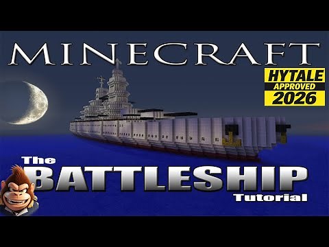 MINECRAFT / HYTALE : Battleship Tutorial with SCHEMATICS!!