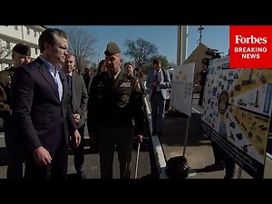 War Sec. Pete Hegseth Visits The New Site For U.S. Space Command Headquarters In Huntsville, Alabama